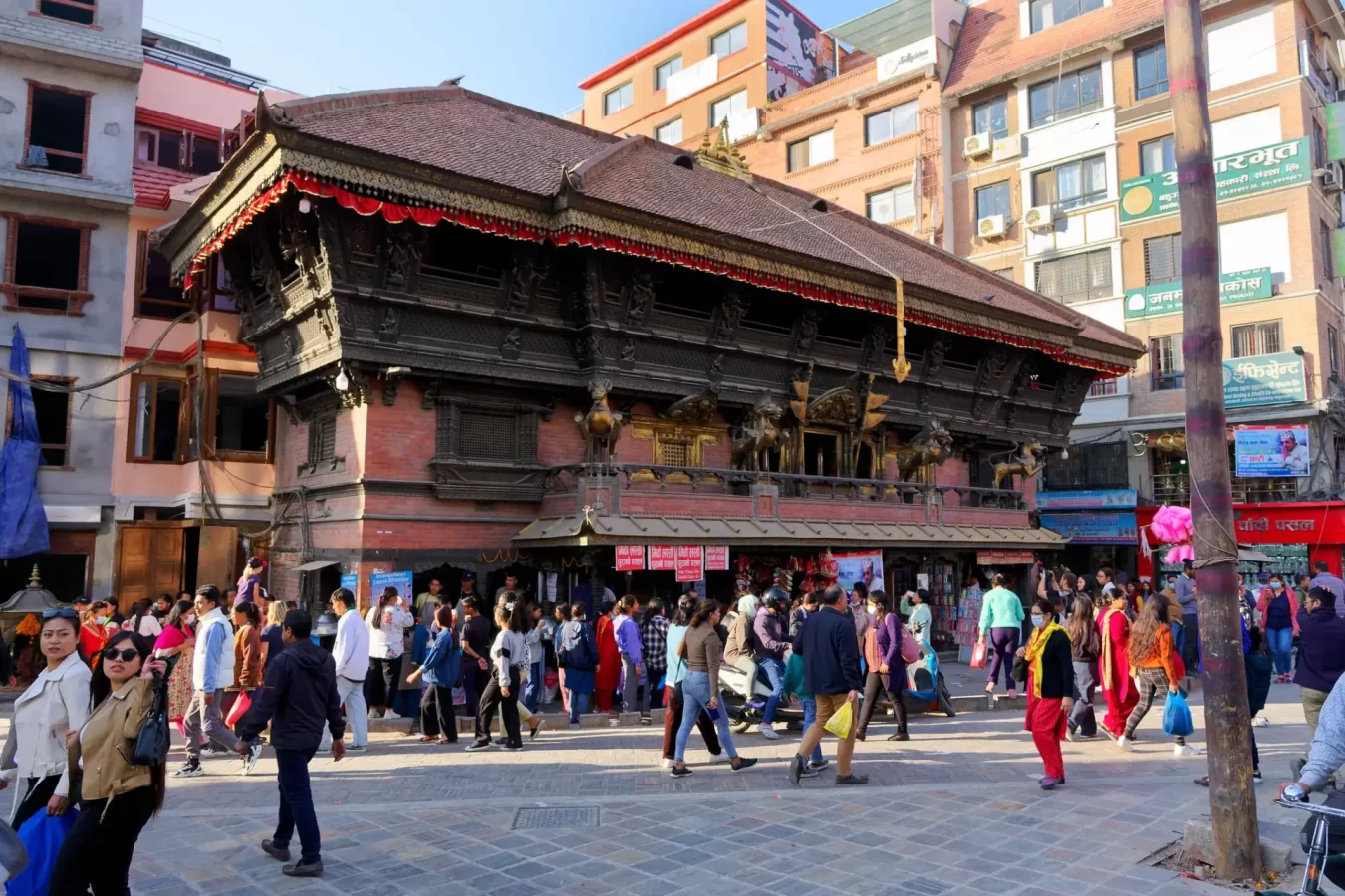 Aakash Bhairab at Indra Chowk - Kathmandu Durbar Square