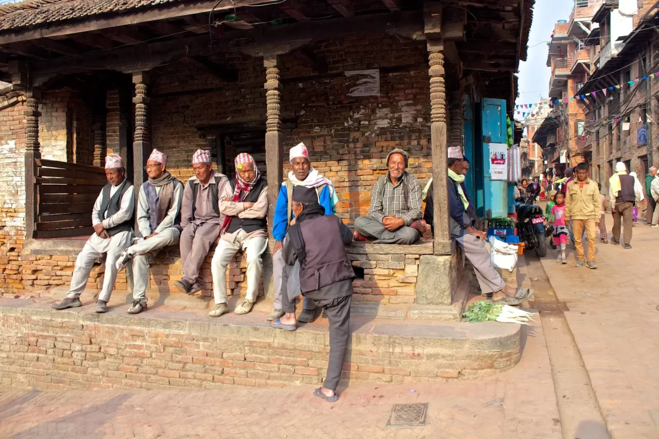 Old people Sun Basking in Falcha